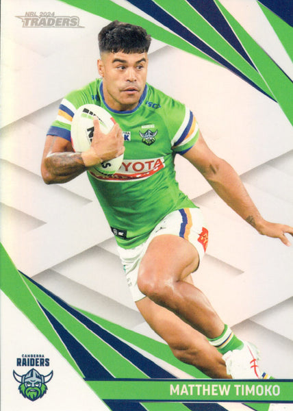 2024 NRL Traders - Pearl Silver - PS 017 - Matthew Timoko - Canberra Raiders