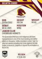 2024 NRL Traders - Pearl Silver - PS 004 - Selwyn Cobbo - Brisbane Broncos