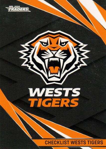 2024 NRL Traders - Common - 145 - Wests Tiger Checklist - Wests Tigers