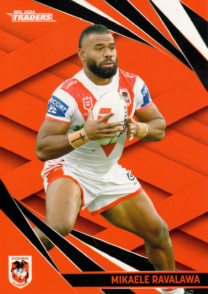 2024 NRL Traders - Common - 124 - Mikaele Ravalawa - St. George-Illawarra Dragons