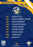 2024 NRL Traders - Common - 091 - Eels Checklist - Parramatta Eels