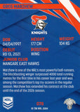 2024 NRL Traders - Common - 078 - Greg Marzhew - Newcastle Knights