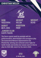 2024 NRL Traders - Common - 072 - Christian Welch - Melbourne Storm