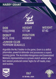 2024 NRL Traders - Common - 067 - Harry Grant - Melbourne Storm