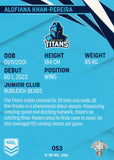 2024 NRL Traders - Common - 053 - Alofiana Khan-Pereira - Gold Coast Titans