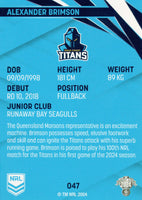 2024 NRL Traders - Common - 047 - Alexander Brimson - Gold Coast Titans