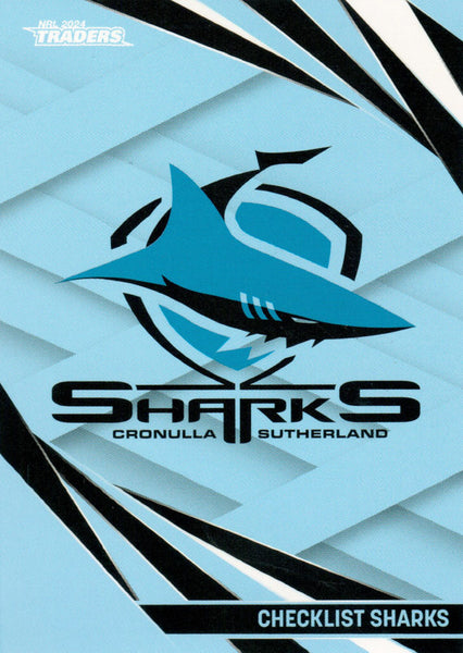 2024 NRL Traders - Common - 028 - Sharks Checklist - Cronulla-Sutherland Sharks