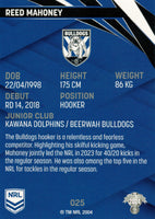 2024 NRL Traders - Common - 025 - Reed Mahoney - Canterbury-Bankstown Bulldogs