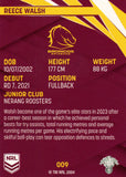 2024 NRL Traders - Common - 009 - Reece Walsh - Brisbane Broncos