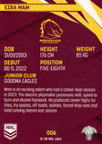 2024 NRL Traders - Common - 006 - Ezra Mam - Brisbane Broncos