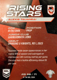 2024 NRL Traders - Rising Stars - RS 58 - Alexis Tauaneai - St. George Illawarra Dragons