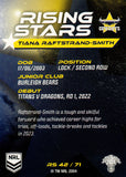 2024 NRL Traders - Rising Stars - RS 42 - Tiana Raftstrand-Smith - North Queensland Cowboys