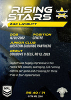 2024 NRL Traders - Rising Stars - RS 40 - Zac Laybutt - North Queensland Cowboys