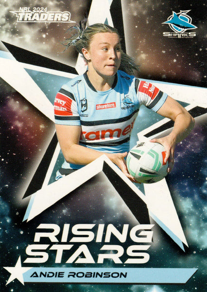 2024 NRL Traders - Rising Stars - RS 17 - Andi Robinson - Cronulla-Sutherland Sharks