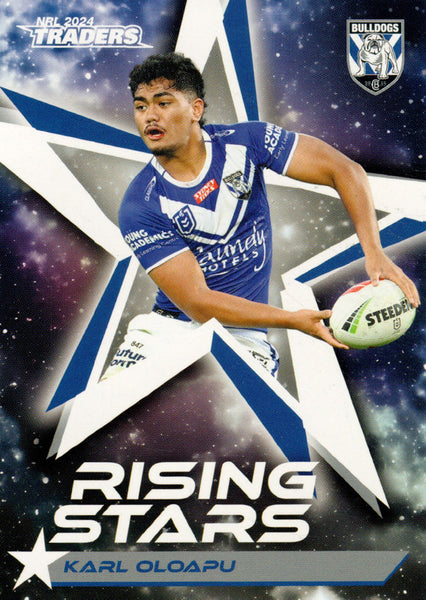 2024 NRL Traders - Rising Stars - RS 11 - Karl Oloapu - Canterbury-Bankstown Bulldogs