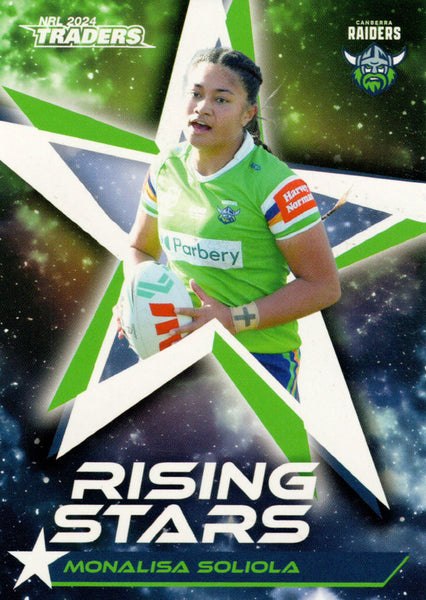 2024 NRL Traders - Rising Stars - RS 09 - Monalisa Soliola - Canberra Raiders
