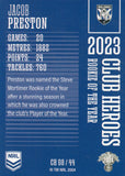 2024 NRL Traders - Club Heroes - CH 08 - Jacob Preston - Canterbury-Bankstown Bulldogs