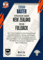 2024 NRL Traders - World In League - WL 47 - Corban Baxter - Sydney Roosters