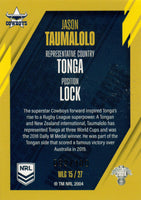 2024 NRL Traders - World In League Gold - WLG 15 - Jason Taumalolo - 092/100