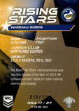 2024 NRL Traders - Rising Stars Album Card - RSA 17 - Wiremu Greig - 018/150