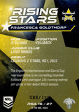 2024 NRL Traders - Rising Stars Album Card - RSA 16 - Francesca Goldthorp - 088/150