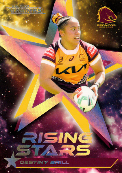 2024 NRL Traders - Rising Stars Album Card - RSA 02 - Destiny Brill - 123/150