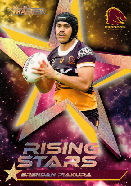 2024 NRL Traders - Rising Stars Album Card - RSA 01 - Brendan Piakura - 104/150