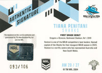 2024 NRL Traders - Authentic Signature White - AW 20 - Tiana Penitani - 093/106