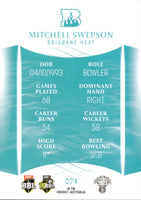 2023-24 Cricket Luxe Common - 074 - Mitchell Swepson - Brisbane Heat