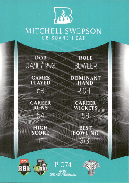 2023-24 Cricket Luxe Parallel - P 074 - Mitchell Swepson