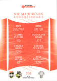 2023-24 Cricket Luxe Common - 093 - Nic Maddinson - Melbourne Renegades