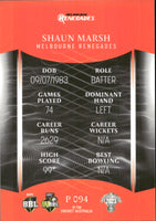 2023-24 Cricket Luxe Parallel - P 094 - Shaun Marsh - Melbourne Renegades