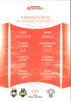 2023-24 Cricket Luxe Common - 099 - Sarah Coyte - Melbourne Renegades