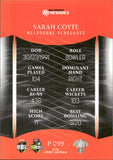 2023-24 Cricket Luxe Parallel - P 099 - Sarah Coyte - Melbourne Renegades