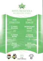 2023-24 Cricket Luxe Common - 113 - Rhys McKenna - Melbourne Stars