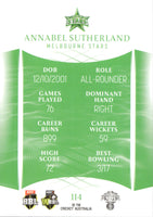 2023-24 Cricket Luxe Common - 114 - Annabel Sutherland - Melbourne Stars