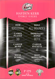 2023-24 Cricket Luxe Parallel - P 129 - Hayden Kerr - Sydney Sixers