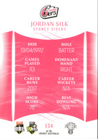 2023-24 Cricket Luxe Common - 134 - Jordan Silk - Sydney Sixers