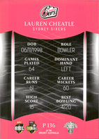 2023-24 Cricket Luxe Parallel - P 136 - Lauren Cheatle - Sydney Sixers