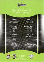 2023-24 Cricket Luxe Parallel - P 139 - Oliver Davies - Sydney Thunder