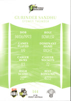 2023-24 Cricket Luxe Common - 144 - Gurinder Sandhu - Sydney Thunder