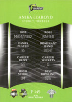 2023-24 Cricket Luxe Parallel - P 149 - Anika Learoyd - Sydney Thunder