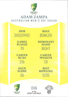 2023-24 Cricket Luxe Common - 018 - Adam Zampa - Australia Men's ODI