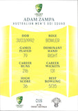 2023-24 Cricket Luxe Common - 018 - Adam Zampa - Australia Men's ODI