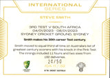 2023-24 Cricket Luxe International Series ALBUM CARD - ISA 11 - Steve Smith - 24/50