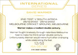 2023-24 Cricket Luxe International Series ALBUM CARD - ISA 08 - David Warner - 12/50