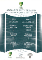 2023-24 Cricket Luxe Common - 036 - Annabel Sutherland - Australia Women's Test