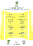 2023-24 Cricket Luxe Common - 037 - Darcie Brown - Australia Women's ODI