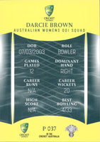 2023-24 Cricket Luxe Parallel - P 037 - Darcie Brown - Australia Women's ODI