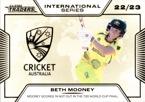 2023-24 Cricket Luxe International Series ALBUM CARD - ISA 32 - Beth Mooney - 50/50